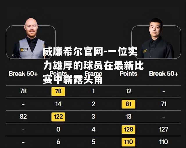 一位实力雄厚的球员在最新比赛中崭露头角